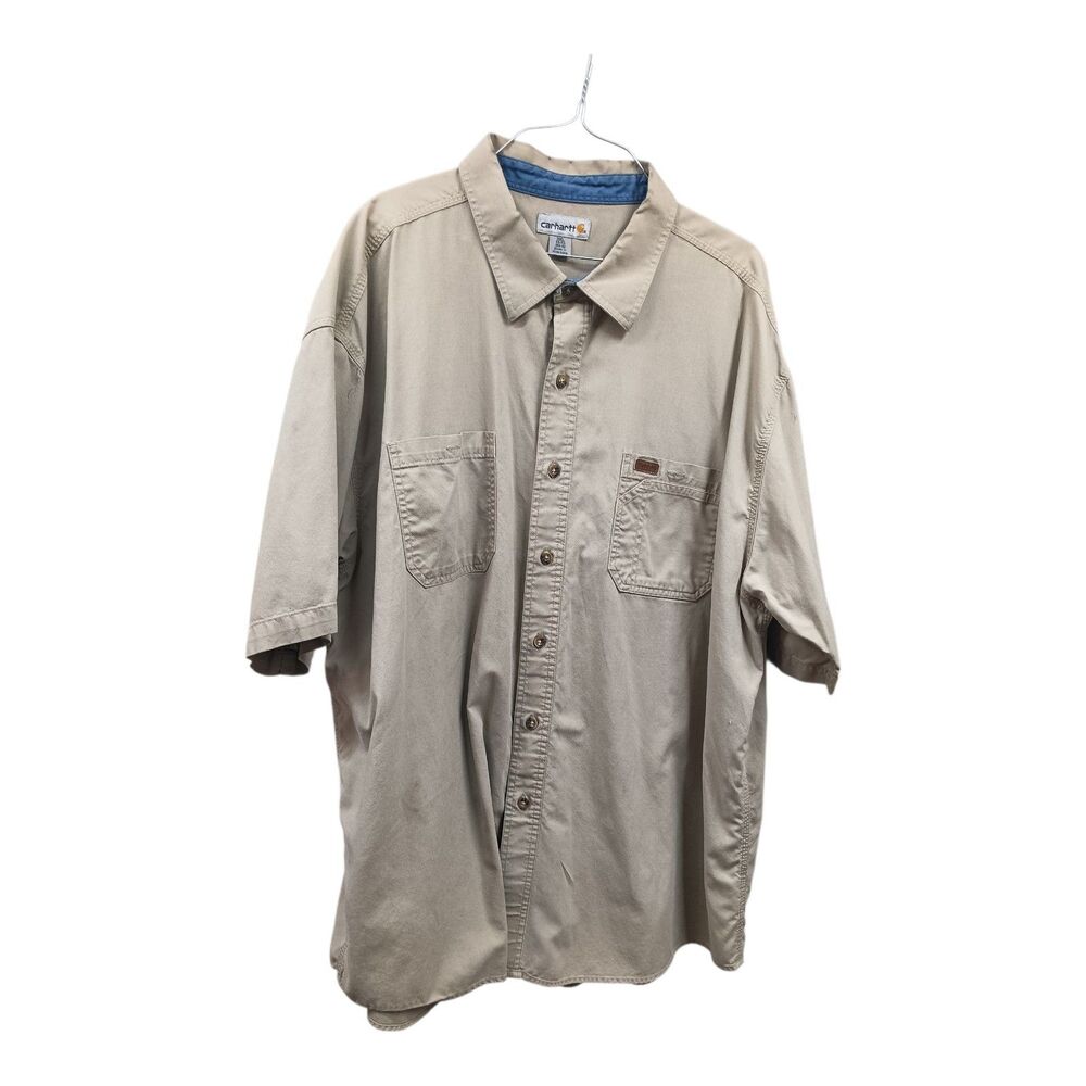 Carhartt Men's Tan Button Up Shirts Size 3X Lot Of 3